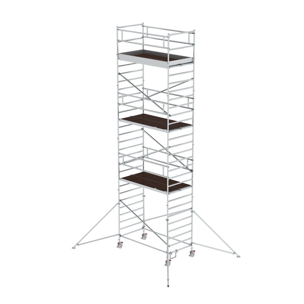 Produktabbildung: Munk Rollgerüst 1,35 x 2,45 m mit Ausleger & Doppel-Plattform Plattformhöhe 7,35 m