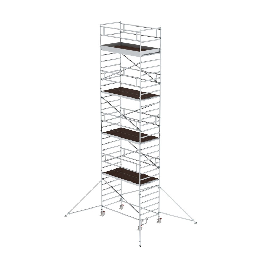 Produktabbildung: Munk Rollgerüst 1,35 x 2,45 m mit Ausleger & Doppel-Plattform Plattformhöhe 8,35 m