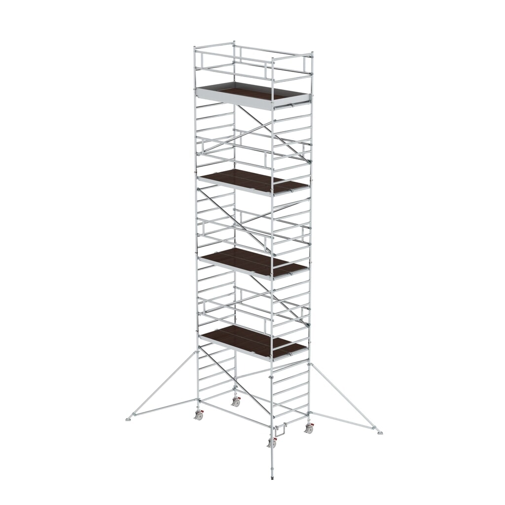 Munk Rollgerüst 1,35 x 2,45 m mit Ausleger & Doppel-Plattform Plattformhöhe 8,35 m Produktabbildung: Munk Rollgerüst 1,35 x 2,45 m mit Ausleger & Doppel-Plattform Plattformhöhe 8,35 m