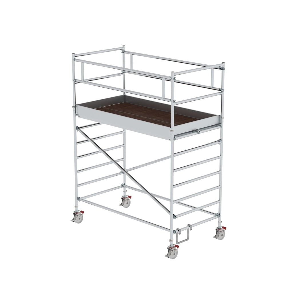 Munk Rollgerüst 1,35 x 2,45 m mit Doppel-Plattform Plattformhöhe 2,35 m Produktabbildung: Munk Rollgerüst 1,35 x 2,45 m mit Doppel-Plattform Plattformhöhe 2,35 m