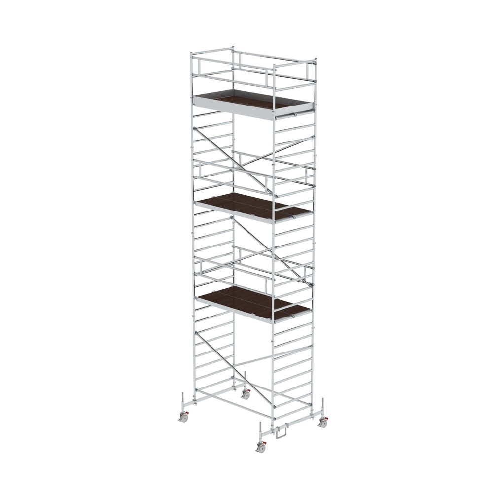 Produktabbildung: Munk Rollgerüst 1,35 x 2,45 m mit Fahrbalken & Doppel-Plattform Plattformhöhe 7,45 m