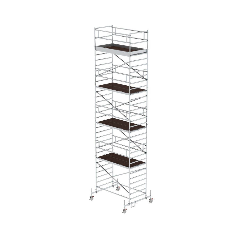 Produktabbildung: Munk Rollgerüst 1,35 x 2,45 m mit Fahrbalken & Doppel-Plattform Plattformhöhe 8,45 m