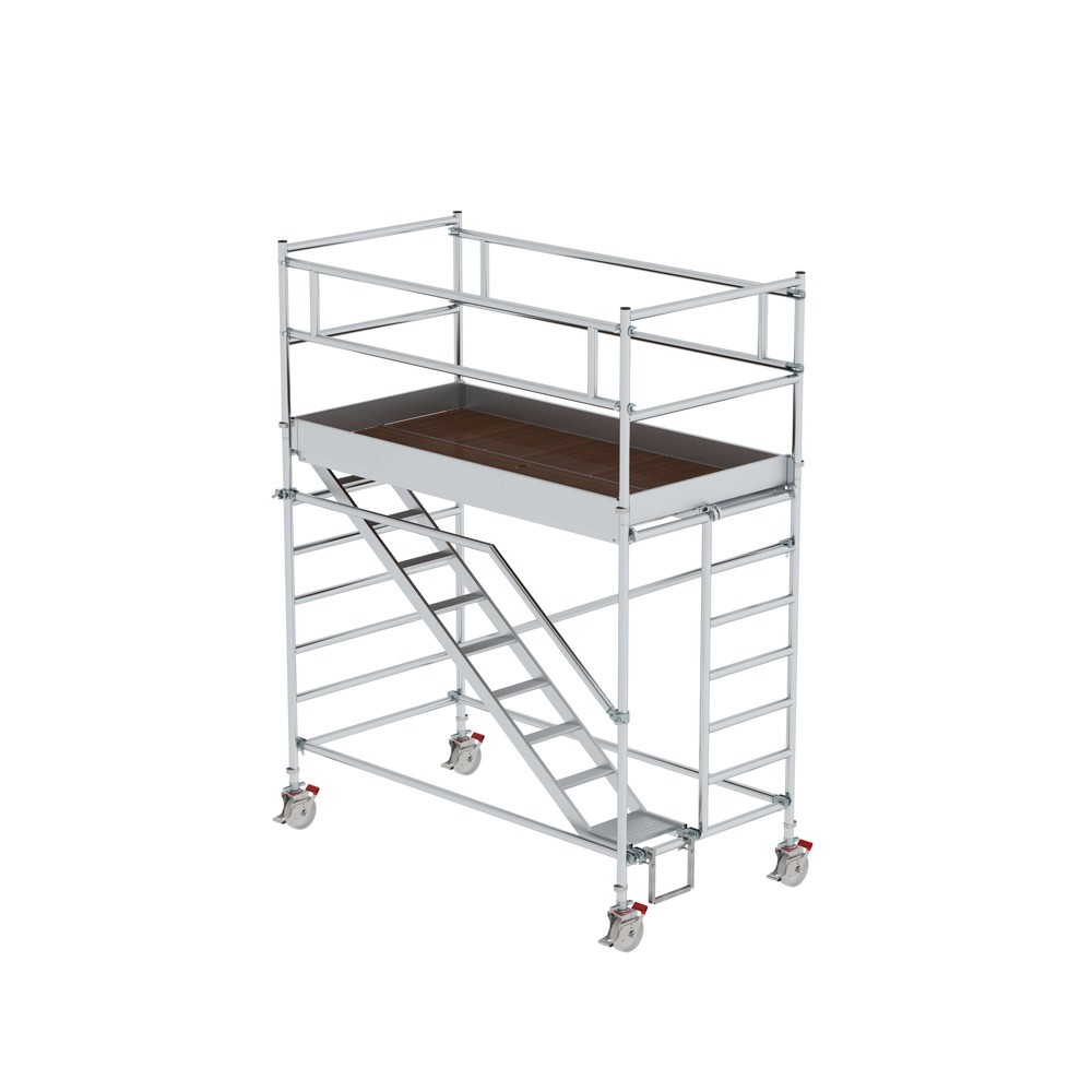 Produktabbildung: Munk Rollgerüst 1,35 x 2,45 m mit Schrägaufstiegen Plattformhöhe 2,35 m