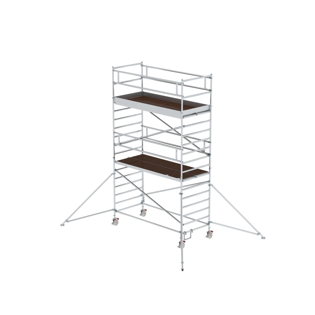 Munk Rollgerüst 1,35 x 3,0 m mit Ausleger & Doppel-Plattform Plattformhöhe 4,35 m Produktabbildung: Munk Rollgerüst 1,35 x 3,0 m mit Ausleger & Doppel-Plattform Plattformhöhe 4,35 m