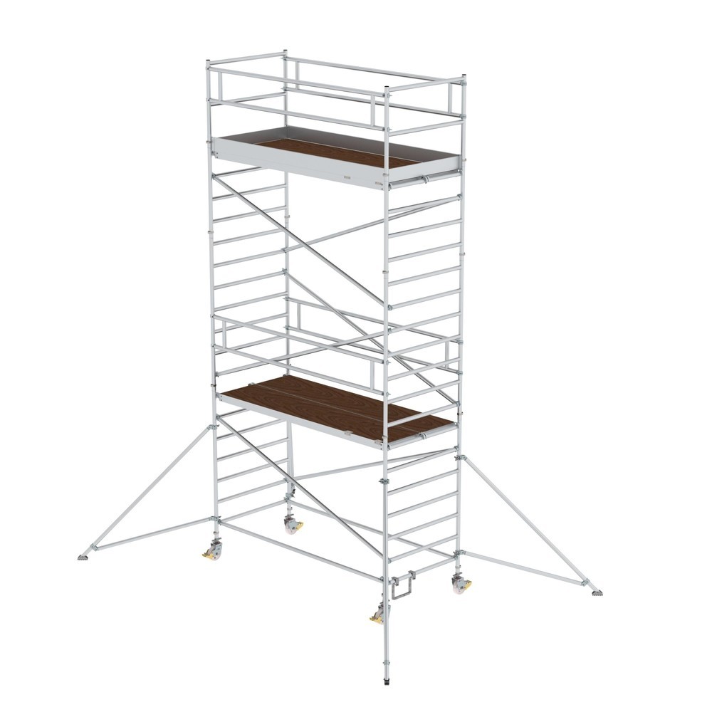 Produktabbildung: Munk Rollgerüst 1,35 x 3,0 m mit Ausleger & Doppel-Plattform Plattformhöhe 5,35 m