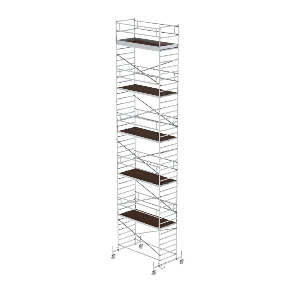 Produktabbildung: Munk Rollgerüst 1,35 x 3,0 m mit Fahrbalken und Doppel-Plattform Plattformhöhe 11,45 m