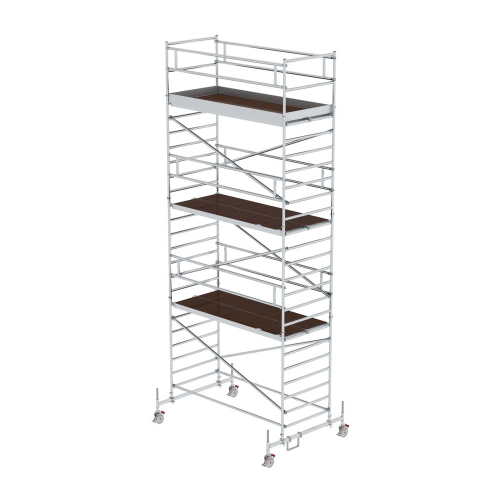 Produktabbildung: Munk Rollgerüst 1,35 x 3,0 m mit Fahrbalken und Doppel-Plattform Plattformhöhe 6,45 m