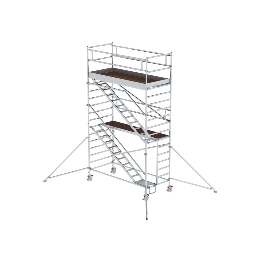 Produktabbildung: Munk Rollgerüst 1,35 x 3,0 m mit Schrägaufstiegen & Ausleger Plattformhöhe 4,35 m