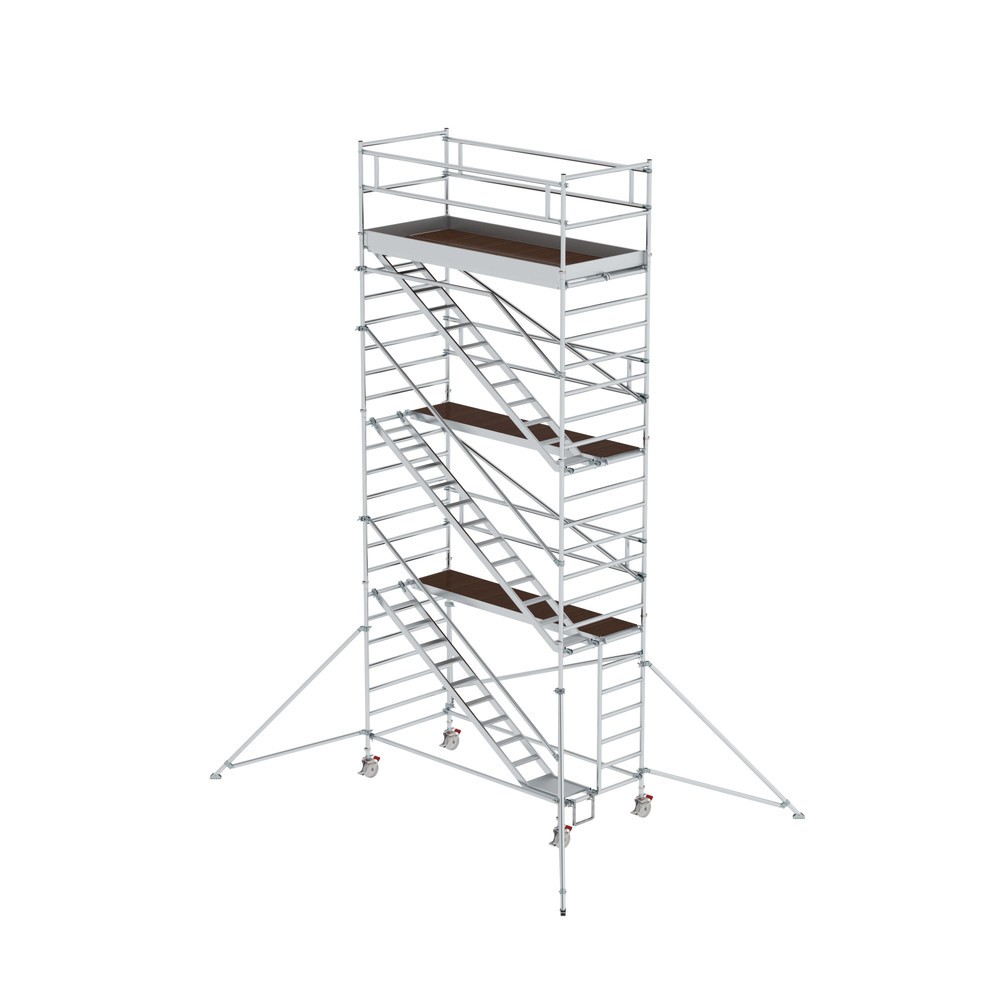 Produktabbildung: Munk Rollgerüst 1,35 x 3,0 m mit Schrägaufstiegen & Ausleger Plattformhöhe 6,35 m