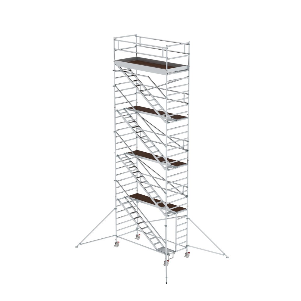 Produktabbildung: Munk Rollgerüst 1,35 x 3,0 m mit Schrägaufstiegen & Ausleger Plattformhöhe 8,35 m