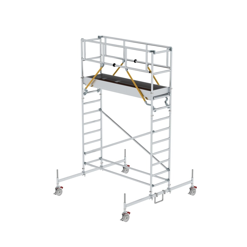 Munk Rollgerüst SG 0,75 x 2,45 m mit Fahrbalken Plattformhöhe 3,26 m Produktabbildung: Munk Rollgerüst SG 0,75 x 2,45 m mit Fahrbalken Plattformhöhe 3,26 m