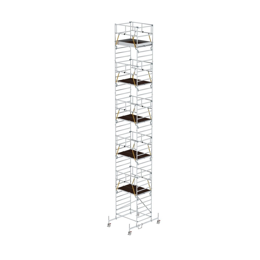 Produktabbildung: Munk Rollgerüst SG 1,35 x 1,80 m mit Fahrbalken & Doppel-Plattform Plattformhöhe 11,62 m