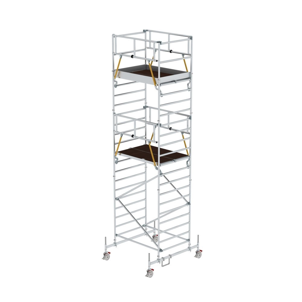 Produktabbildung: Munk Rollgerüst SG 1,35 x 1,80 m mit Fahrbalken & Doppel-Plattform Plattformhöhe 5,78 m