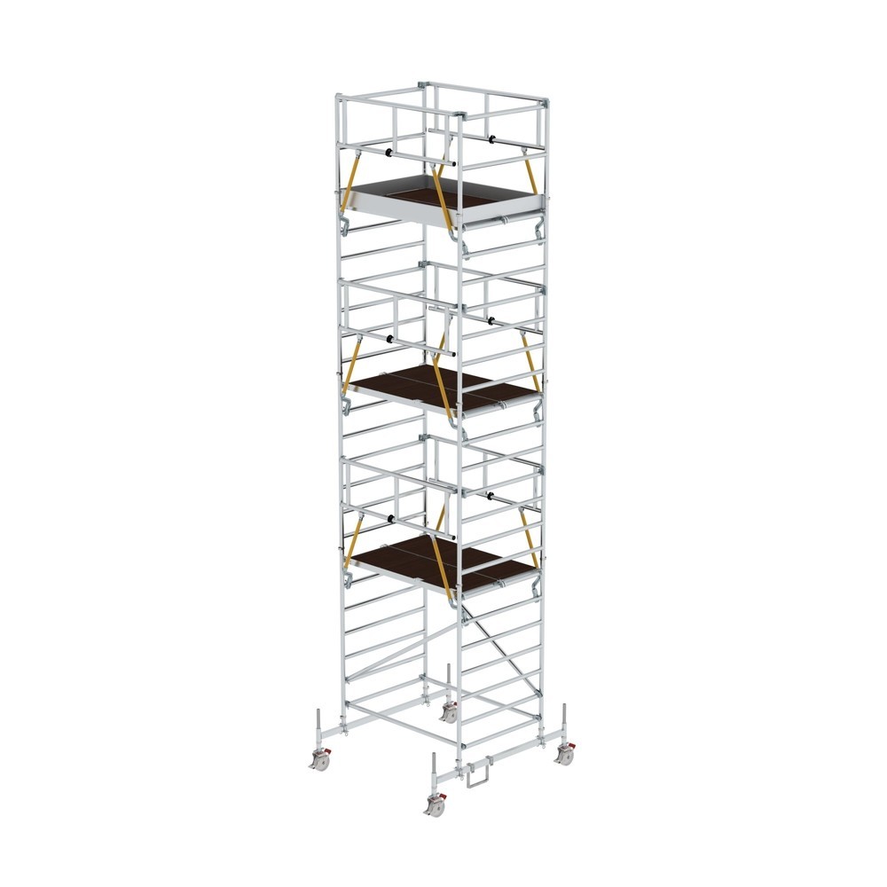 Produktabbildung: Munk Rollgerüst SG 1,35 x 1,80 m mit Fahrbalken & Doppel-Plattform Plattformhöhe 6,62 m