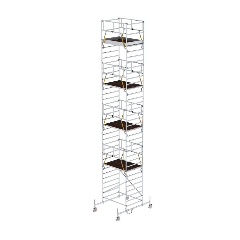 Produktabbildung: Munk Rollgerüst SG 1,35 x 1,80 m mit Fahrbalken & Doppel-Plattform Plattformhöhe 9,70 m