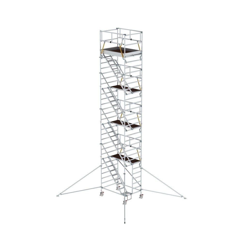 Produktabbildung: Munk Rollgerüst SG 1,35 x 1,80 m mit Schrägaufstiegen & Ausleger Plattformhöhe 8,39 m