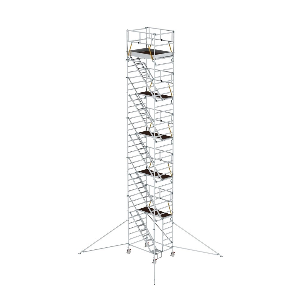Produktabbildung: Munk Rollgerüst SG 1,35 x 1,80 m mit Schrägaufstiegen & Ausleger Plattformhöhe 10,35 m