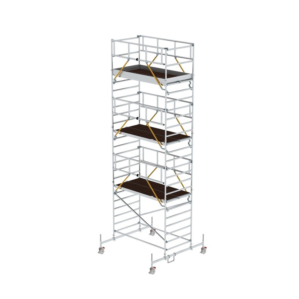 Produktabbildung: Munk Rollgerüst SG 1,35 x 2,45 m mit Fahrbalken & Doppel-Plattform Plattformhöhe 6,62 m