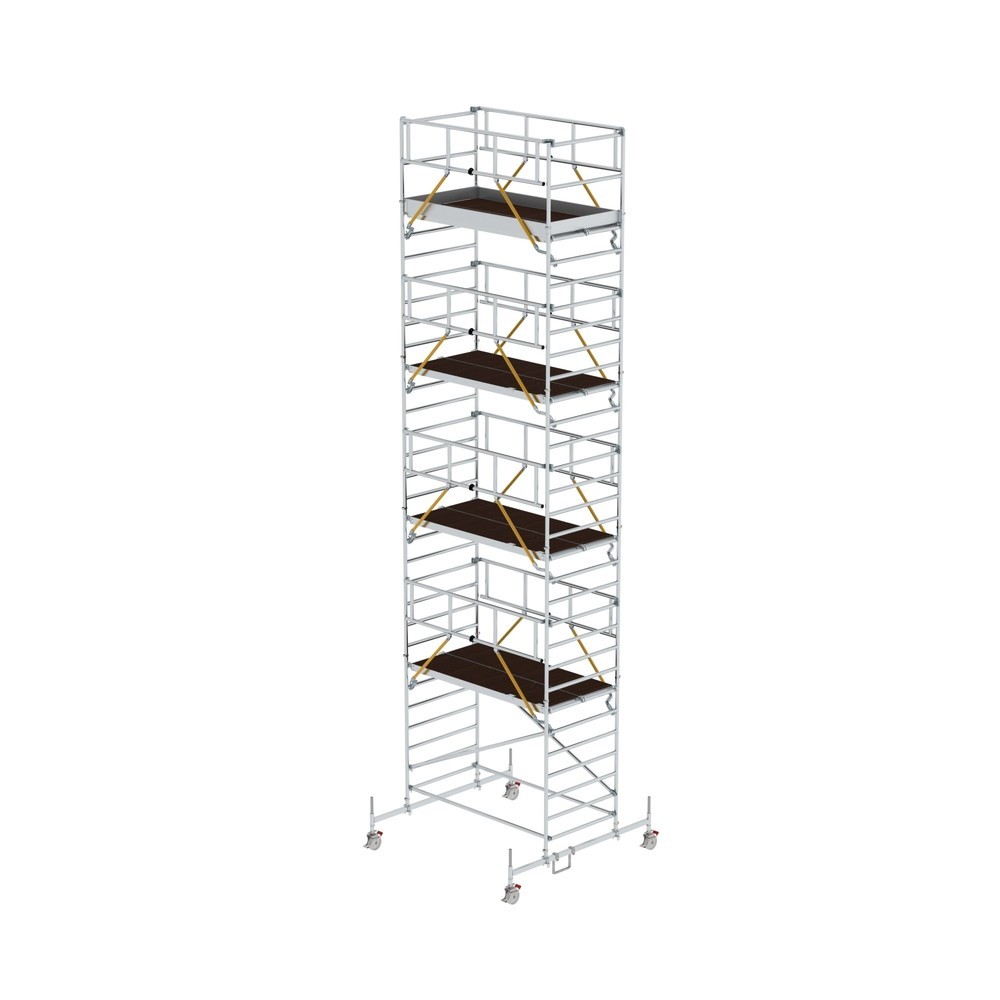 Produktabbildung: Munk Rollgerüst SG 1,35 x 2,45 m mit Fahrbalken & Doppel-Plattform Plattformhöhe 8,58 m