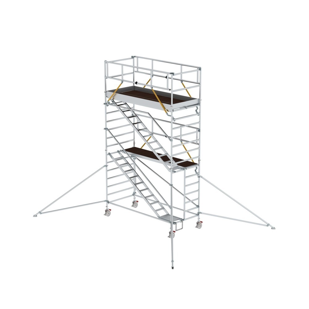 Produktabbildung: Munk Rollgerüst SG 1,35 x 3,0 m mit Schrägaufstiegen & Ausleger Plattformhöhe 4,47 m