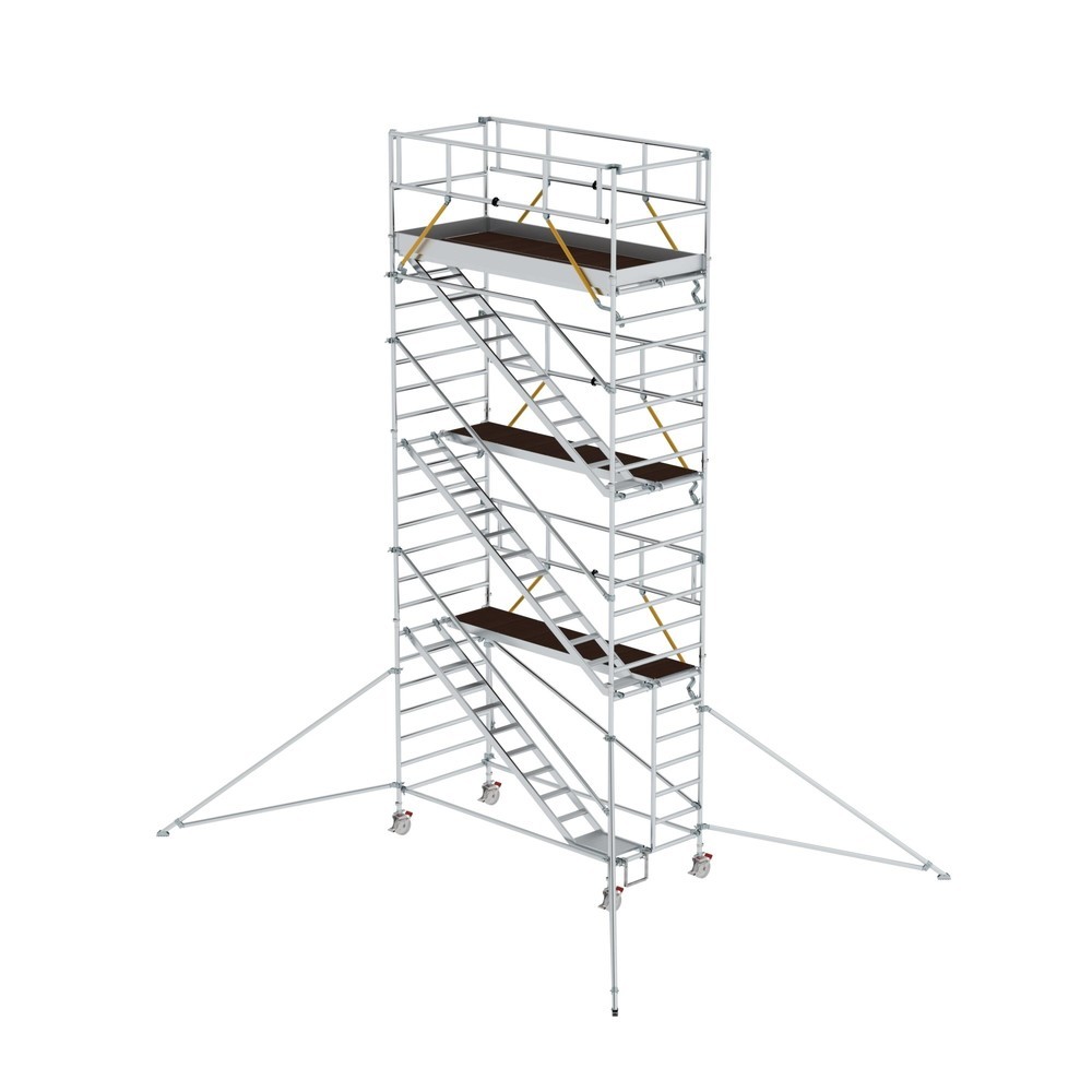 Produktabbildung: Munk Rollgerüst SG 1,35 x 3,0 m mit Schrägaufstiegen & Ausleger Plattformhöhe 6,43 m