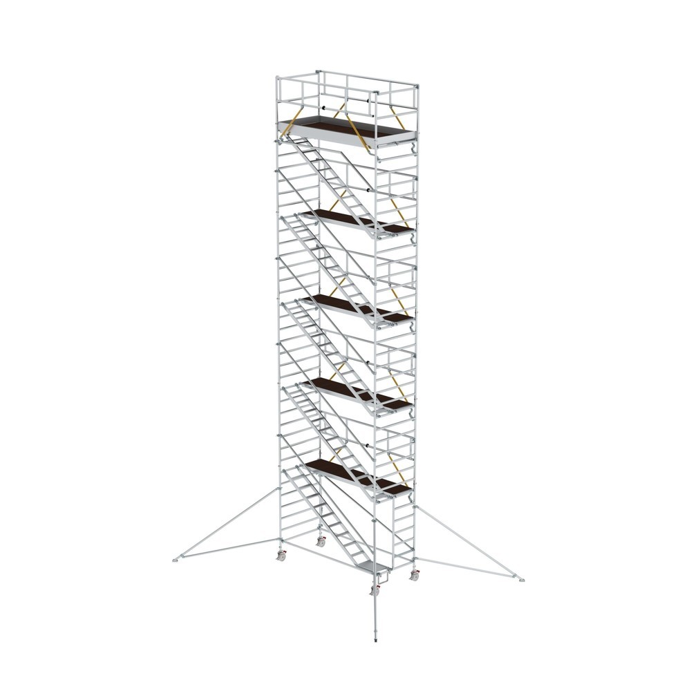 Produktabbildung: Munk Rollgerüst SG 1,35 x 3,0 m mit Schrägaufstiegen & Ausleger Plattformhöhe 10,35 m