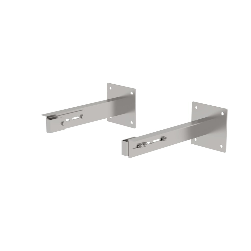 Munk Sonderwandhalter, starr 500-600mm, Edelstahl Produktabbildung: Munk Sonderwandhalter, starr 500-600mm, Edelstahl