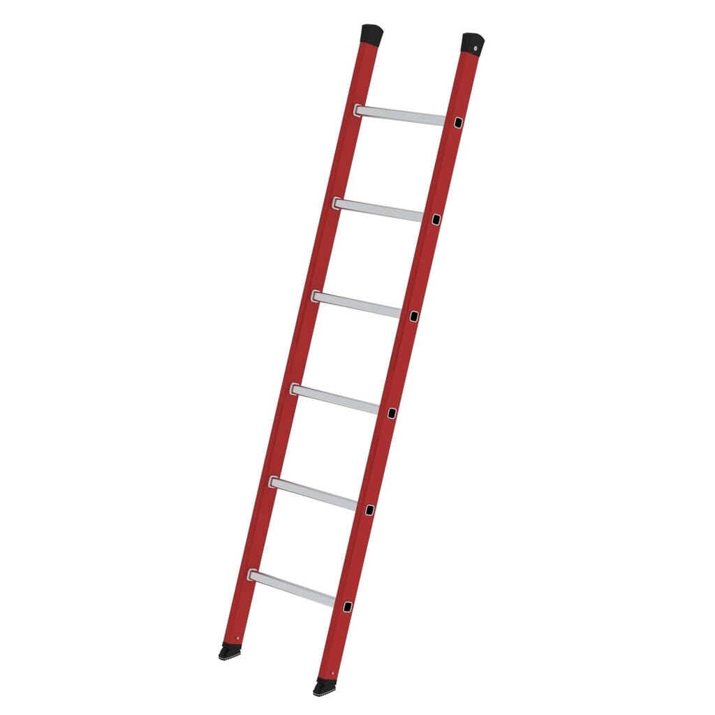 Munk Sprossen-Anlegeleiter GFK/Alu ohne Traverse 6 Sprossen Produktabbildung: Munk Sprossen-Anlegeleiter GFK/Alu ohne Traverse 6 Sprossen