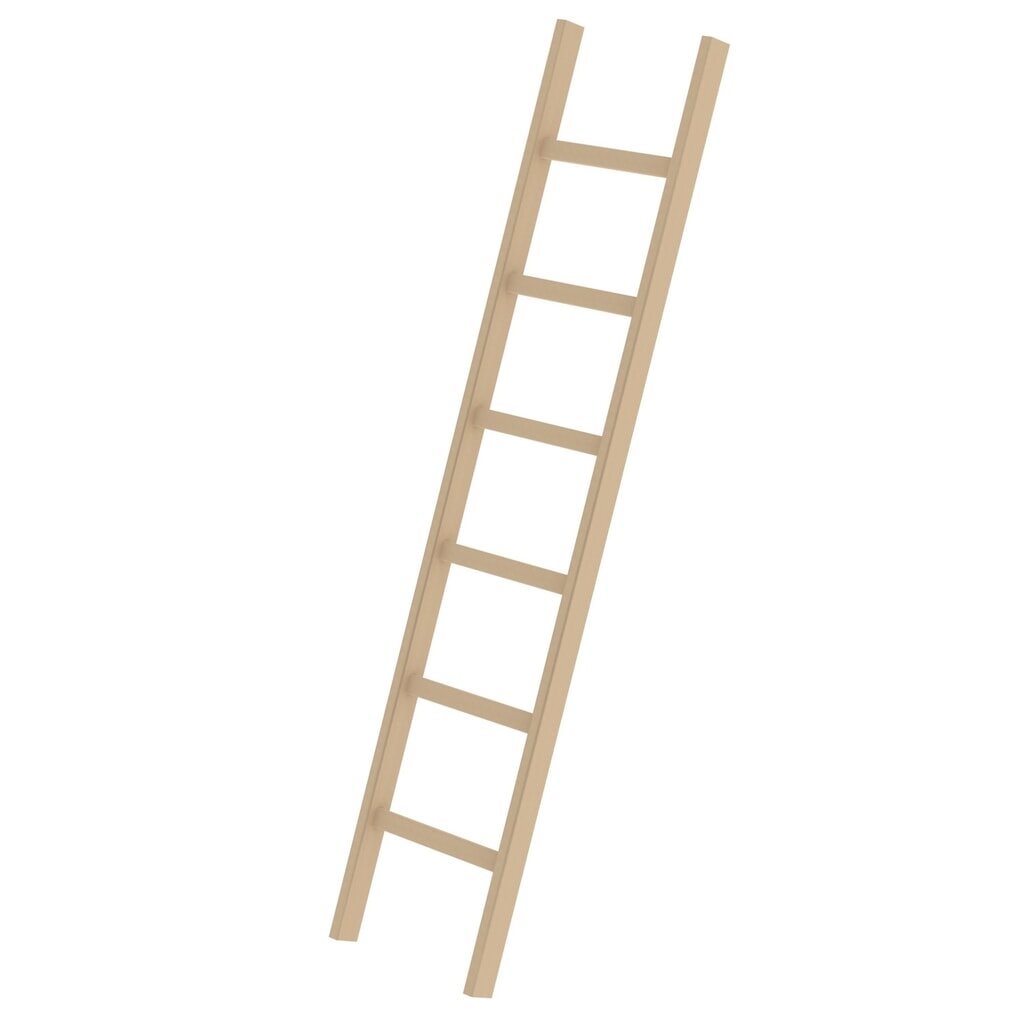 Produktabbildung Nr. 1: Munk Sprossen-Anlegeleiter Holz ohne Traverse 6 Sprossen