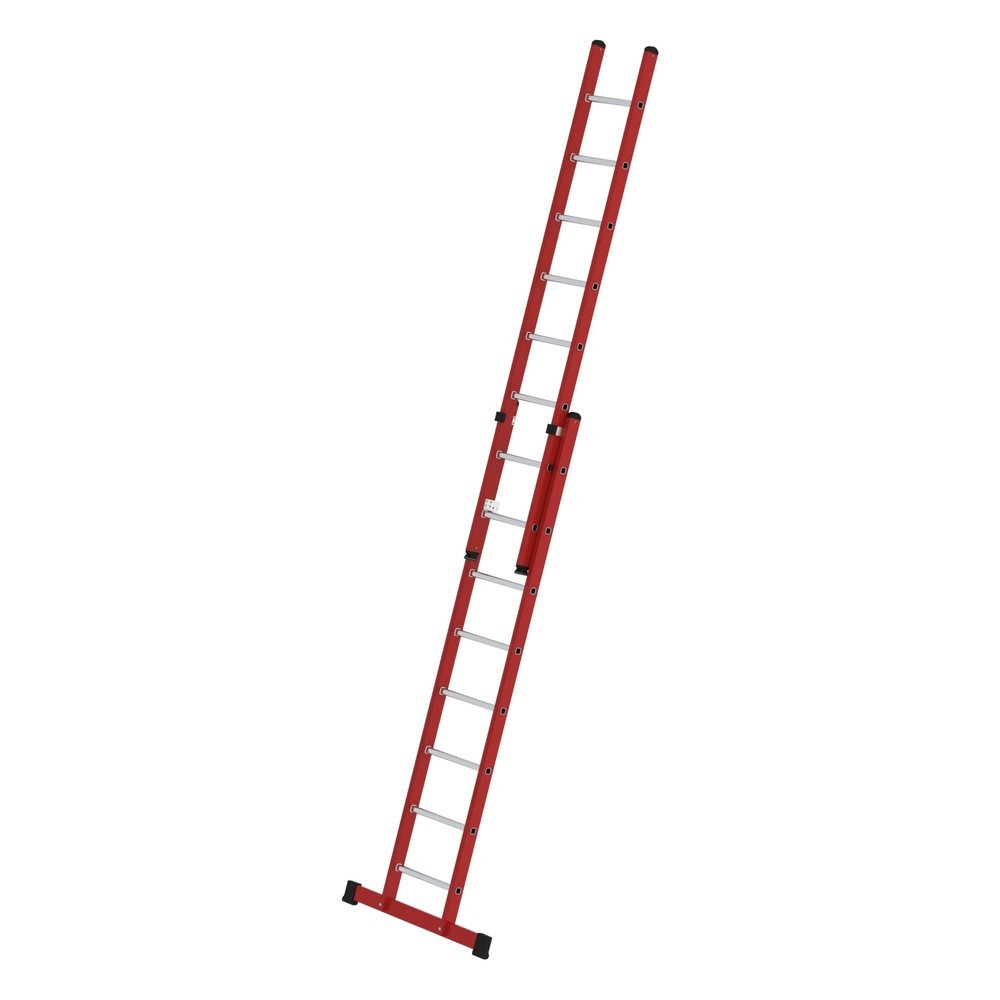 Produktabbildung: Munk Sprossen-Schiebeleiter 2-teilig GFK/Alu mit Standard-Traverse 2x8 Sprossen