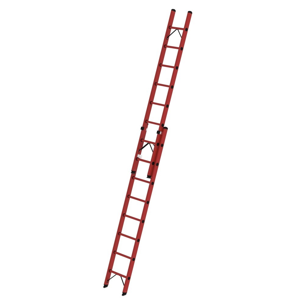 Produktabbildung: Munk Sprossen-Schiebeleiter GFK 2-teilig ohne Traverse 2x8 Sprossen