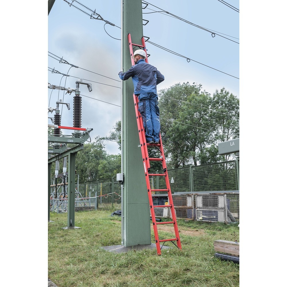 Produktabbildung Nr. 2: Munk Sprossen-Schiebeleiter GFK 2-teilig ohne Traverse 2x8 Sprossen