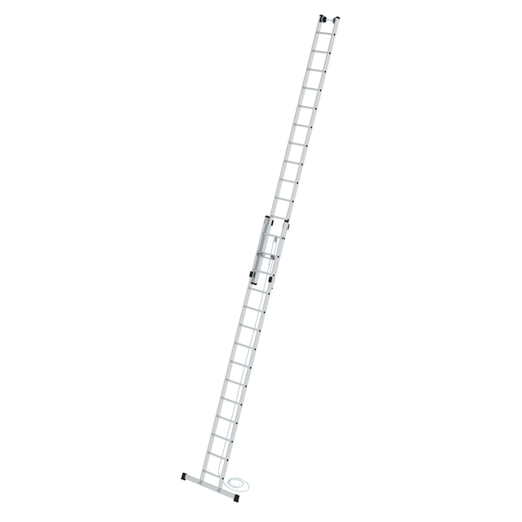Munk Sprossen-Seilzugleiter 2-teilig mit Standard-Traverse 2x14 Sprossen Produktabbildung: Munk Sprossen-Seilzugleiter 2-teilig mit Standard-Traverse 2x14 Sprossen