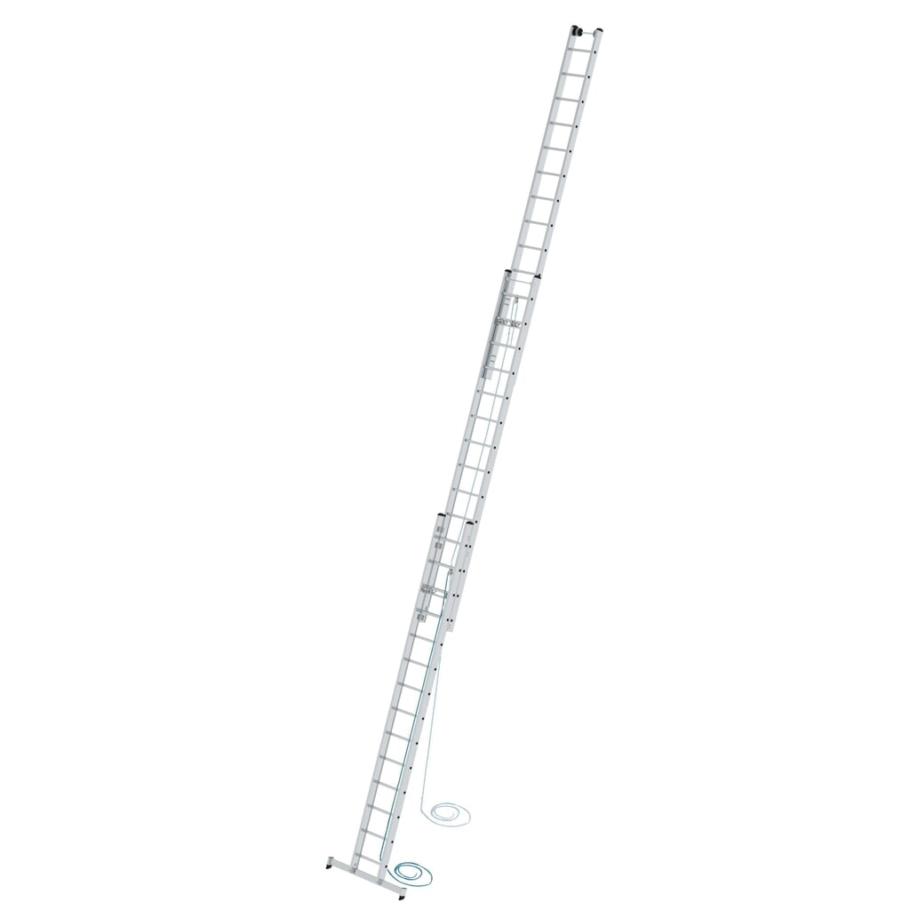 Produktabbildung: Munk Sprossen-Seilzugleiter 3-teilig mit nivello®-Traverse 3x14 Sprossen