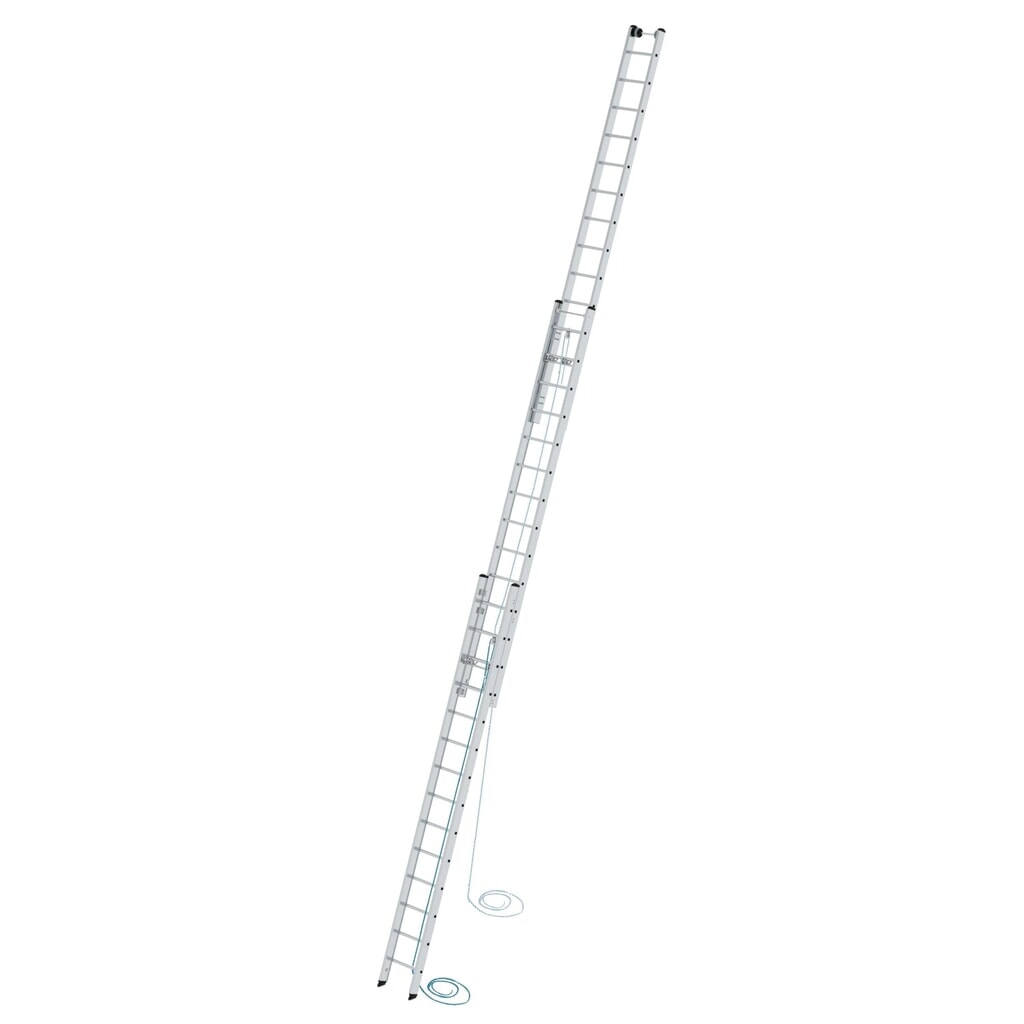 Munk Sprossen-Seilzugleiter 3-teilig ohne Traverse 3x14 Sprossen Produktabbildung Nr. 1: Munk Sprossen-Seilzugleiter 3-teilig ohne Traverse 3x14 Sprossen