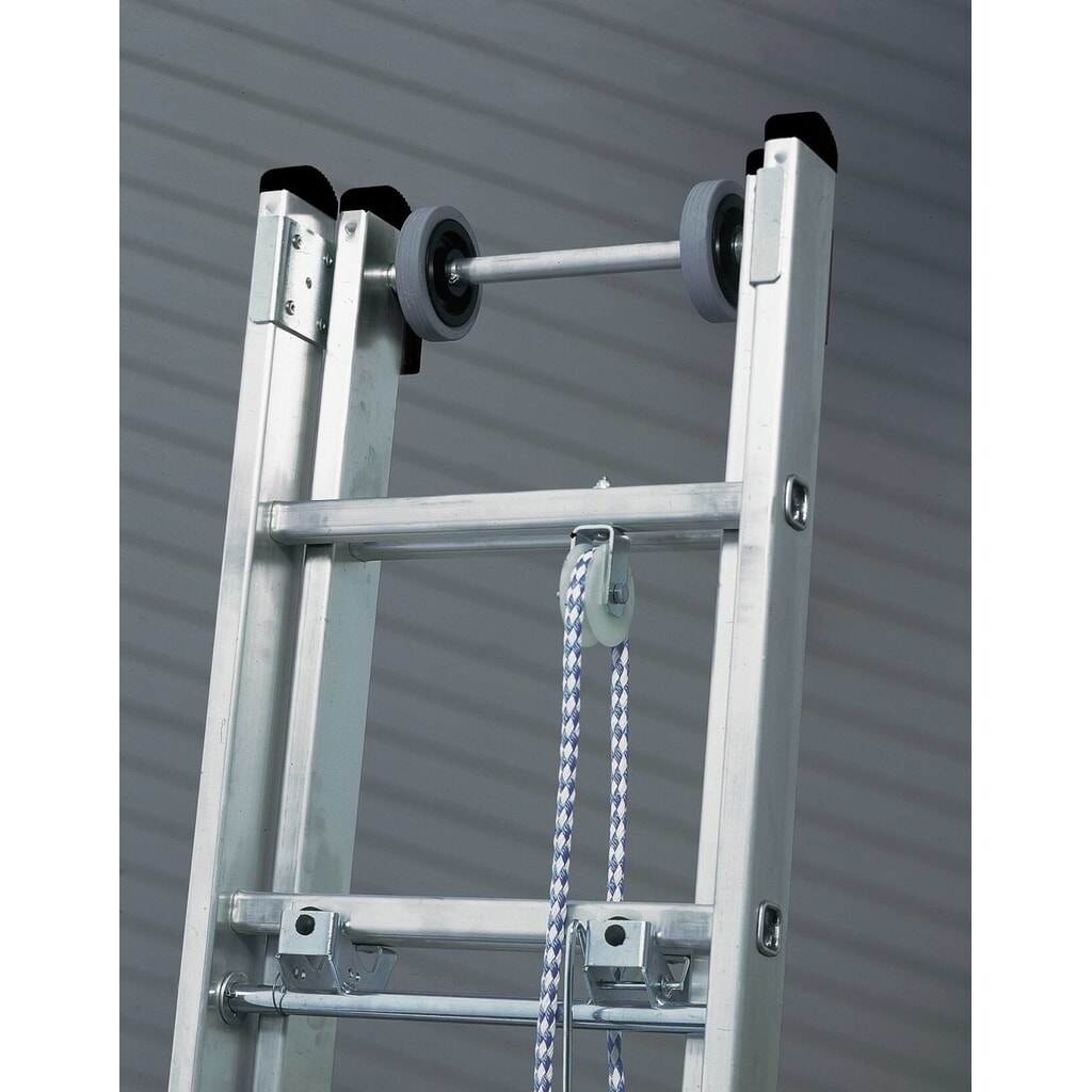 Produktabbildung Nr. 2: Munk Sprossen-Seilzugleiter mit Standard-Traverse 2x15 Sprossen