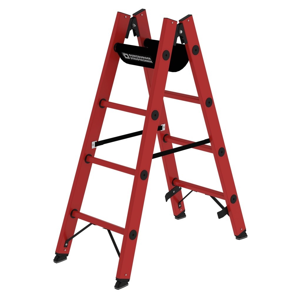 Produktabbildung: Munk Sprossen-Stehleiter GFK 2x4 Sprossen