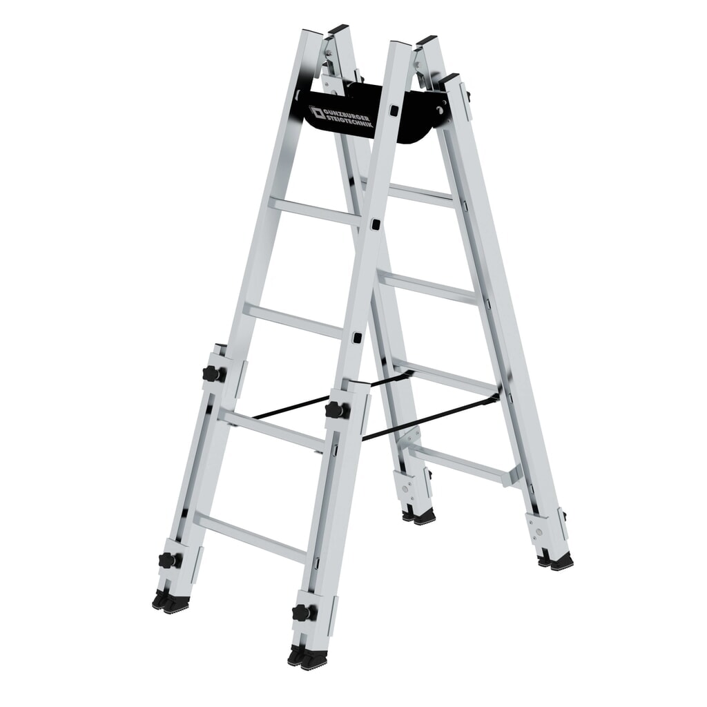 Munk Sprossen-Stehleiter treppengängig 2x5 Sprossen Produktabbildung: Munk Sprossen-Stehleiter treppengängig 2x5 Sprossen