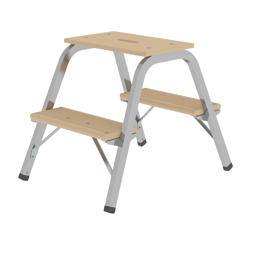 Munk Stahl-Holz-Tritt 2x2 Stufen Produktabbildung: Munk Stahl-Holz-Tritt 2x2 Stufen