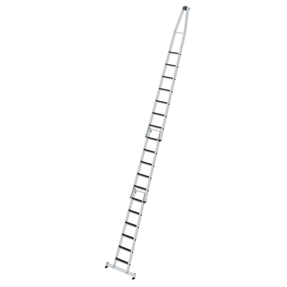 Produktabbildung Nr. 2: Munk Stufen-Glasreinigerleiter-Satz mit nivello®-Traverse und clip-step R13 Kombi mit 2 Unterteilen