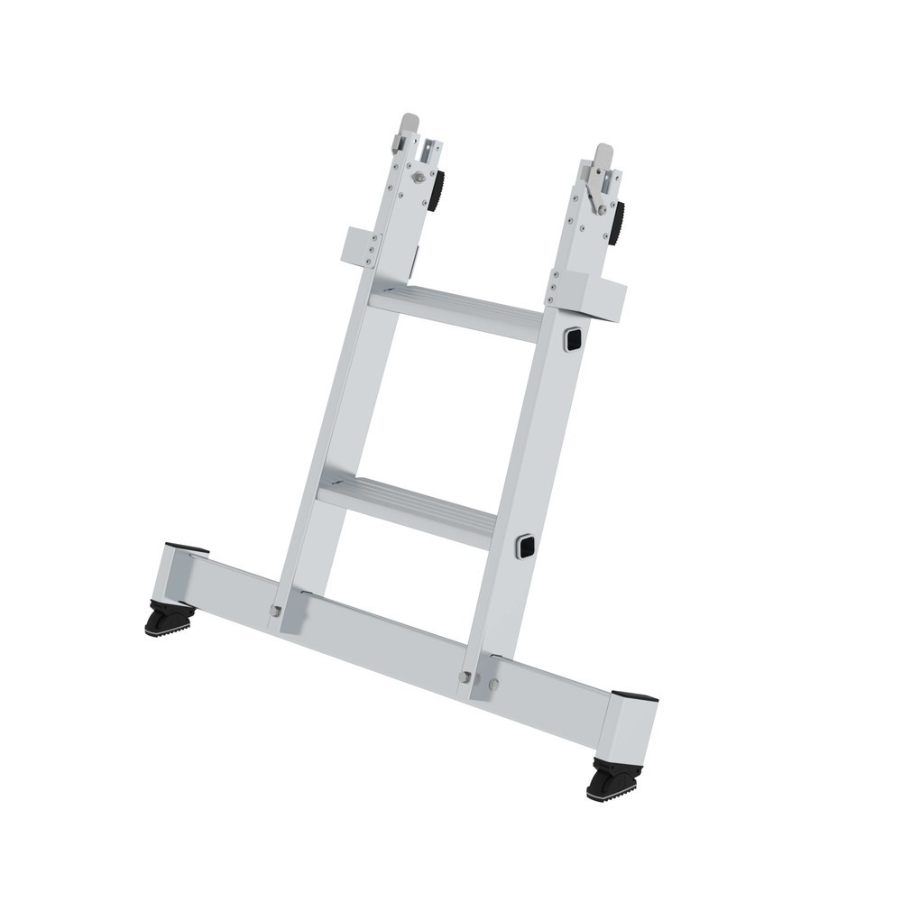 Produktabbildung: Munk Stufen-Glasreinigerleiter Unterteil mit nivello®-Traverse 2 Stufen