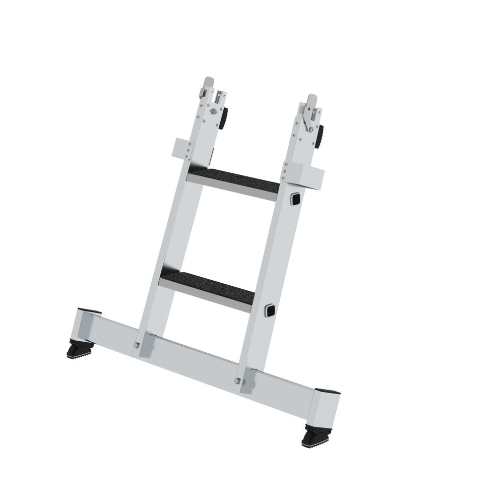 Produktabbildung: Munk Stufen-Glasreinigerleiter Unterteil nivello-Traverse & clip-step R13 2 Stufen
