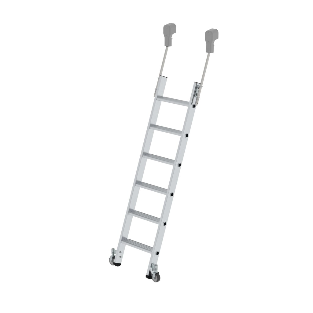 Produktabbildung Nr. 1: Munk Stufen-Regalleiter fahrbar 6 Stufen