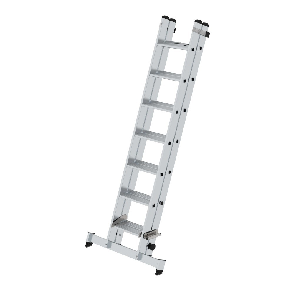 Produktabbildung: Munk Stufen-Schiebeleiter 2-teilig mit nivello®-Traverse 2x7 Stufen