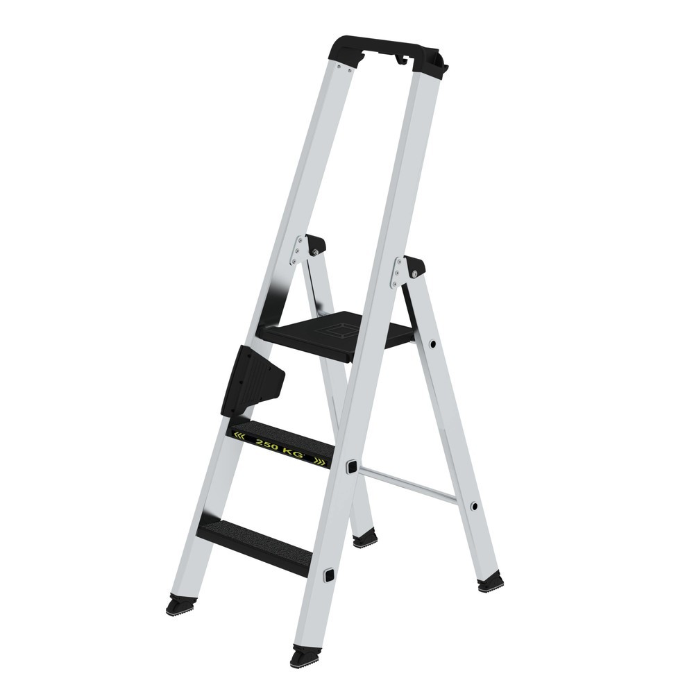 Produktabbildung: Munk Stufen-Stehleiter 250 kg einseitig begehbar mit clip-step R13 3 Stufen