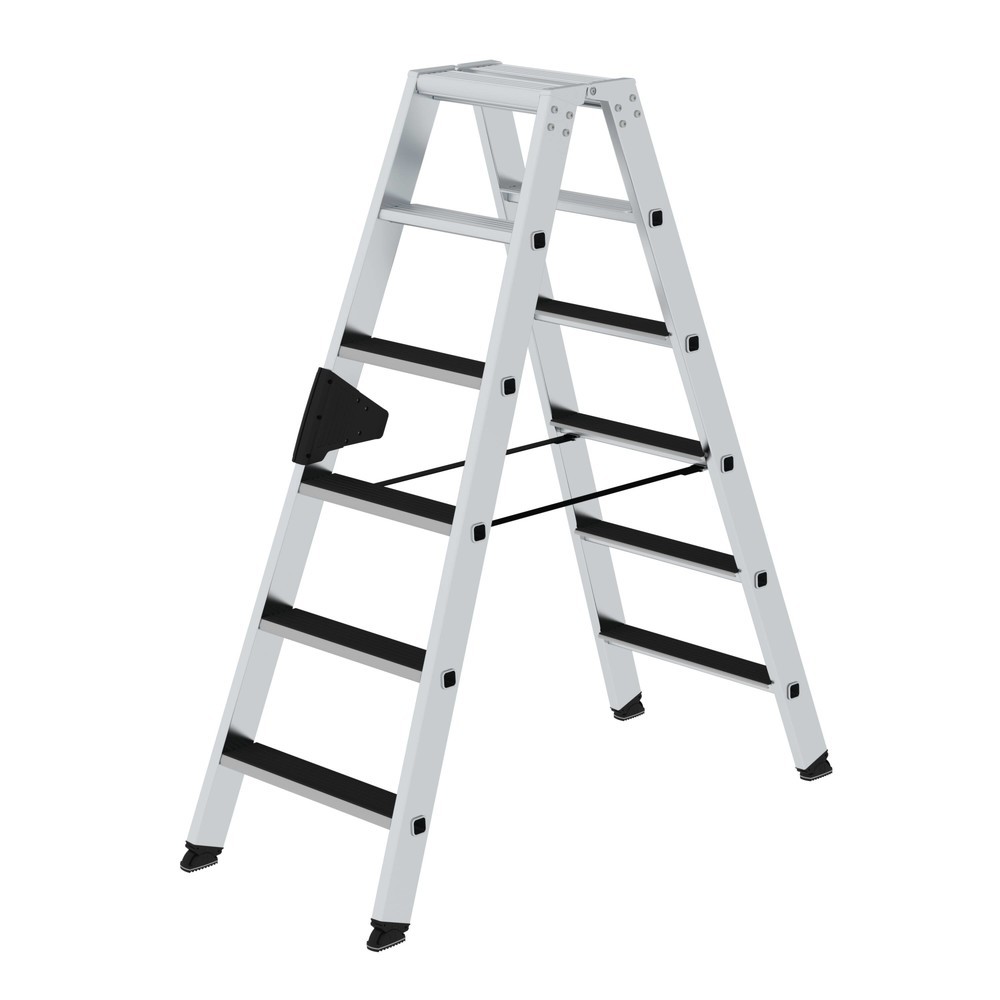Produktabbildung: Munk Stufen-Stehleiter beidseitig begehbar mit clip-step 2x6 Stufen