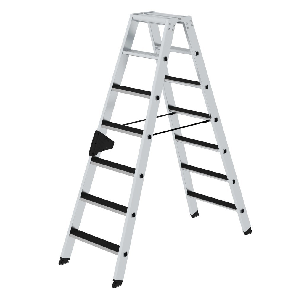 Produktabbildung: Munk Stufen-Stehleiter beidseitig begehbar mit clip-step 2x7 Stufen