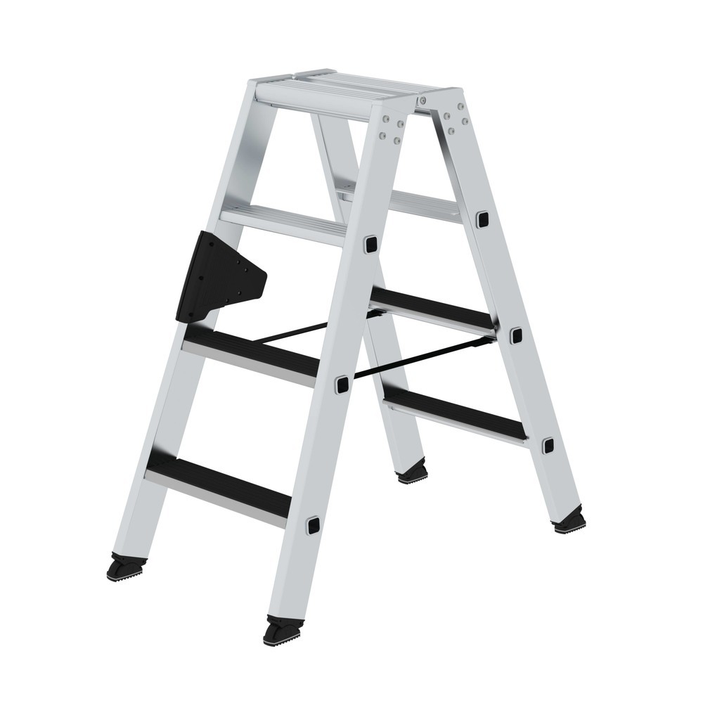 Produktabbildung: Munk Stufen-Stehleiter beidseitig begehbar mit clip-step 2x4 Stufen