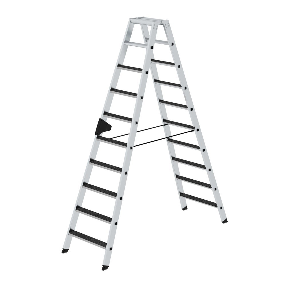 Produktabbildung Nr. 1: Munk Stufen-Stehleiter beidseitig begehbar mit clip-step R13 2x10 Stufen