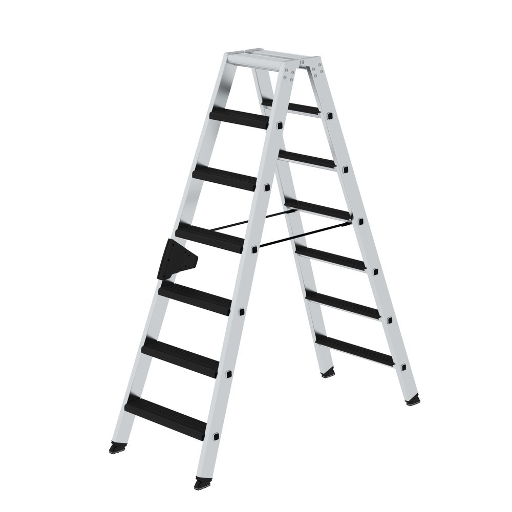 Produktabbildung Nr. 1: Munk Stufen-Stehleiter beidseitig begehbar mit clip-step relax 2x7 Stufen
